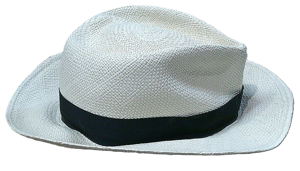 Sombrero Scala Panamá Fedora Talla L tejido a mano Foto 4 de 4