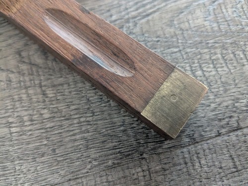"Herrajes vintage SOHACO Southington 8"" bisel en T deslizante cuadrado latón y madera" - Imagen 5 de 11
