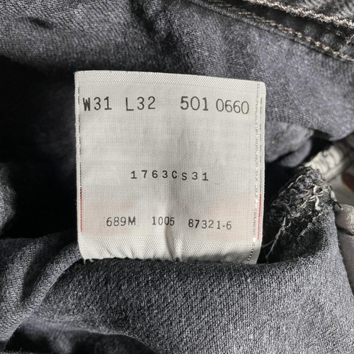 Vintage Levis 501 Jeans Mens 29x30 Black Button Fly Straight Leg Denim 00s Y2K - Picture 9 of 17