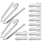 40pcs Curtain Pleat Hooks: Metal Four Prong Drapery Hooks - Stainless Steel