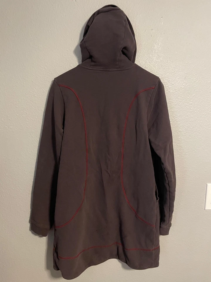 Horny Toad Long Hoodie Jacket Womens Large Gray Surpass Organic Cotton Full Zip - Image 2 of 4