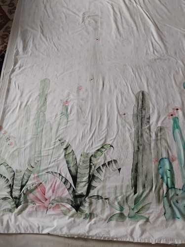 Adairs Home Republic Cacti White QUEEN Quilt Cover - Watercolour cactus - Picture 10 of 15