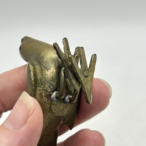 Vintage Miniature Brass Birds Figurines Lot Of 2 MCM Decor 2.5" Hong Kong - Picture 9 of 14