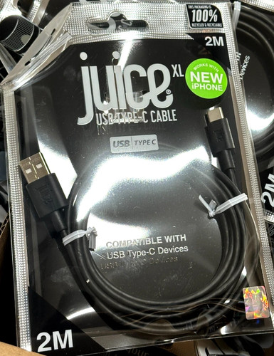 Juice New USB Type-C 2meter Charge & Sync Cable USB-C Black iPhone 15 + Samsung - 第 4/6 張圖片