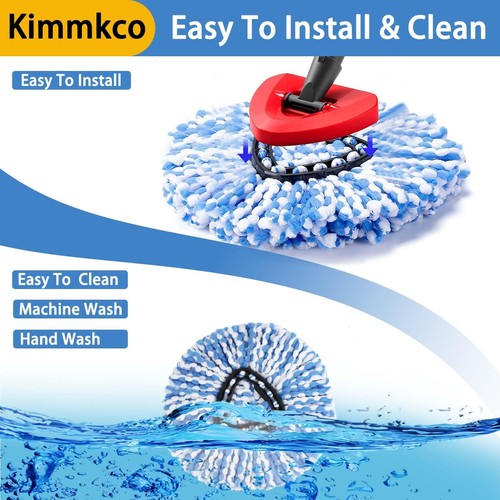 6 Pack Spin Mop Head Replacement for O Cedar RinseClean Spin Mop Refill, Mop ... - Picture 4 of 7