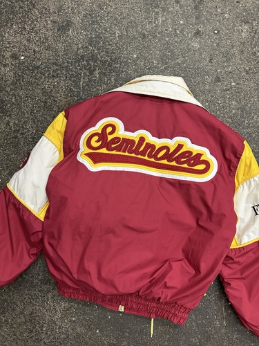 Chaqueta roja Nutmeg Mills Campri Florida State Seminoles para hombre mediana vintage años 90 - Imagen 11 de 14