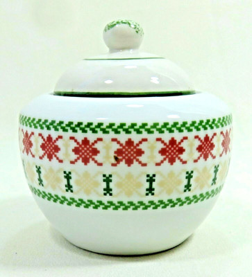 Studio Nova Sugar Bowl Dish Winterland Y0743 Cross Stick Pattern VTG. 1980s