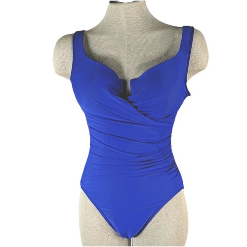 Miraclesuit Royal Blue One Piece Rushed Bathing Suit Women Size 12 Miracle Suit - Picture 8 of 8
