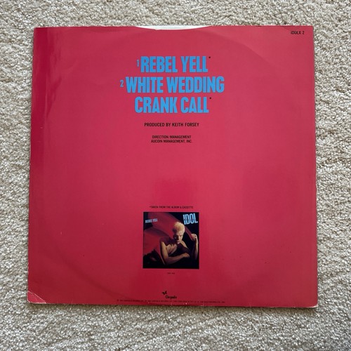 Billy Idol Rebel Yell 12" Vinyl LP Chrysalis Records 1984 UK Pressing - Picture 2 of 2