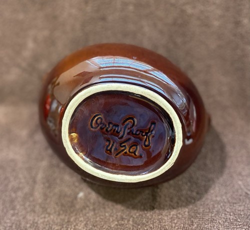 Pre Owned Gorgeous Vintage Hull Oven Proof Brown Drip Pitcher/Jug USA - Picture 6 of 6