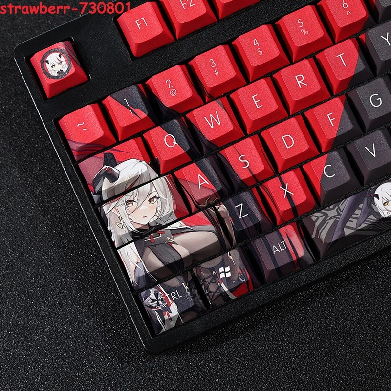 108 Keys Azur Lane Ägir Pbt Keycaps Full Set For Cherry Mx Mechanical Keyboard - Image 4 of 4