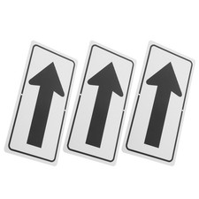 3 Pcs Reflective Arrow Sign Traffic Aluminum Arrows Directional Durable Street
