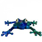 3D Printed Blue And Green Frog Figurine