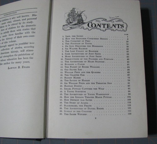 Vintage "America First" Buch von Lawton B. Evans 100 Geschichten Geschichte Kolonial - Bild 10 von 13