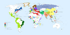 Carte du monde carte du monde en 1700 historique début colonial 24 x 12 pouces