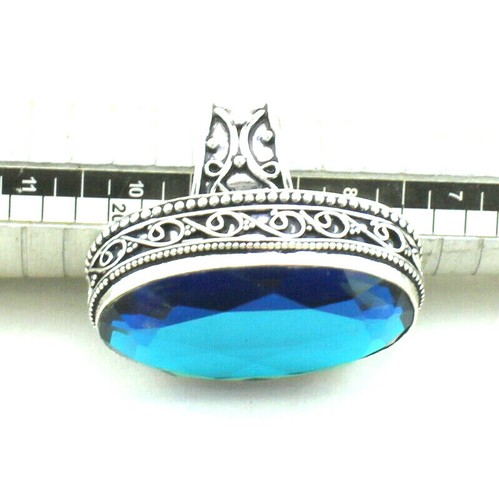 Anillo natural Londres Topacio azul piedras preciosas hechas a mano joyería... - Imagen 3 de 3
