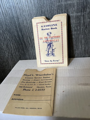 1940s Vintage Gasoline Ration Book Protective Cover, Home Front item Lot Of 20 - Picture 2 of 3