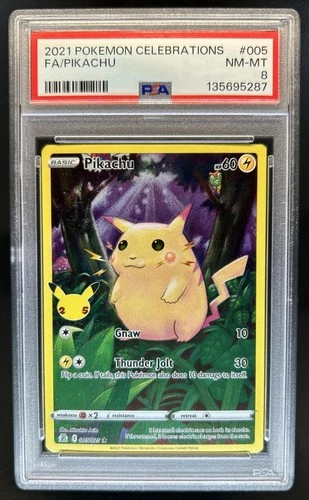 2021 Pokemon SWSH Celebrations Pikachu Holo #005/025 PSA 8