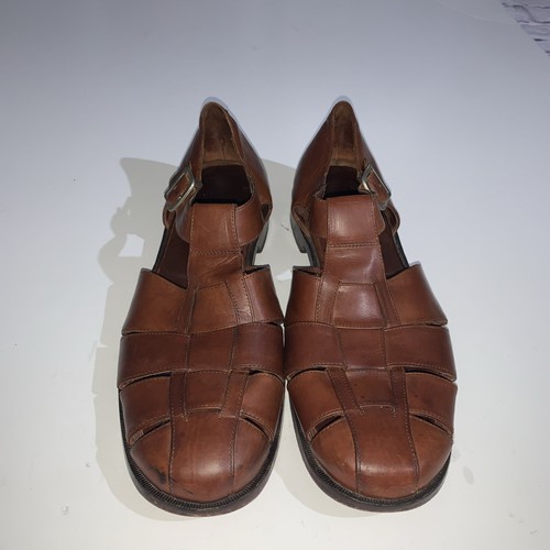 Sandali da pescatore Cole Haan Resort da uomo 11D in pelle marrone scarpe casual - Foto 4 di 8