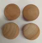 LOT OF FOUR  1  1/4 INCH CHERRY DRAWER KNOBS UNFINISHED,NEW OLD STOCK,NEVER USED