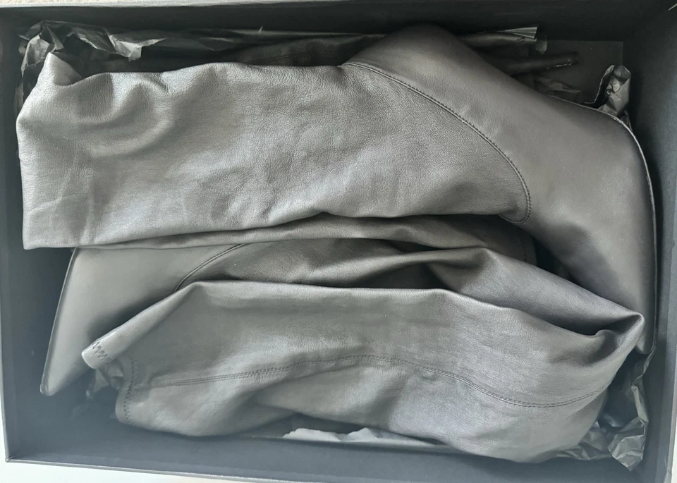 Botas hasta el muslo de cuero Yeezy temporada 5 para mujer talla 37 Foto 3 de 4