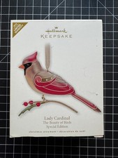 Hallmark Keepsake -  Lady Cardinal, The  Beauty Of Birds Ornament- NIB