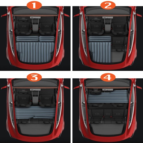 Tragbare aufblasbare Luft Matratze Bett Camping für Tesla Model 3/Y/S/X mit Pump - Bild 9 von 12