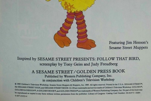 Big Bird Joins The Carnival 1985 Sesame Street Children Books 1st Print Vintage - Imagen 3 de 9
