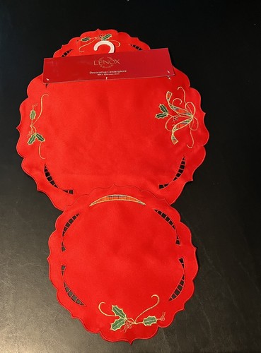Neu Lenox Holiday Nouveau Cutwork Deko Herzstück Läufer Weihnachten - Bild 13 von 15