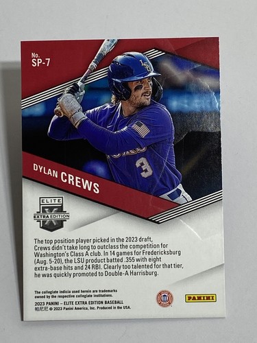 2023 Panini Elite Extra Edition DYLAN CREWS Spellbound Rookie RC #SP-7 FREE SHIP - Picture 2 of 2