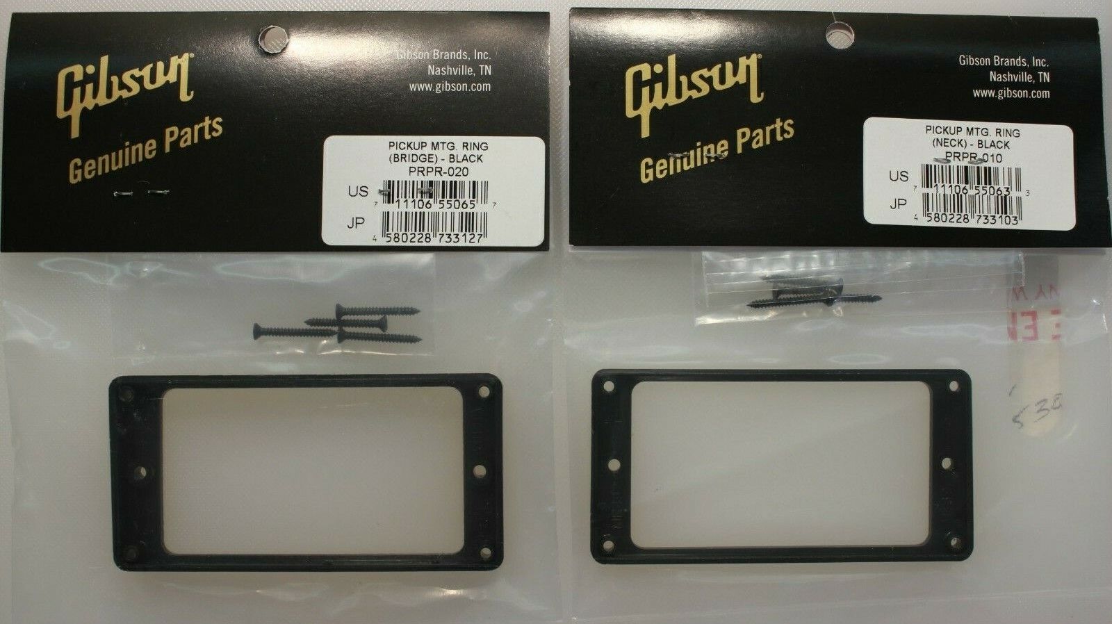 Spuug uit Won dichtheid GIBSON® Black Pickup Rings Set Les Paul SG ES Humbucker M69 w/screws Genuine New 711106550633 | eBay Spuug uit Won dichtheid GIBSON® Black Pickup Rings Set Les Paul SG ES Humbucker M69 w/screws Genuine New 711106550633 | eBay