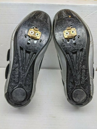 Vintage Diadora road shoes with cleats 41/41.5 grey - Picture 6 of 7