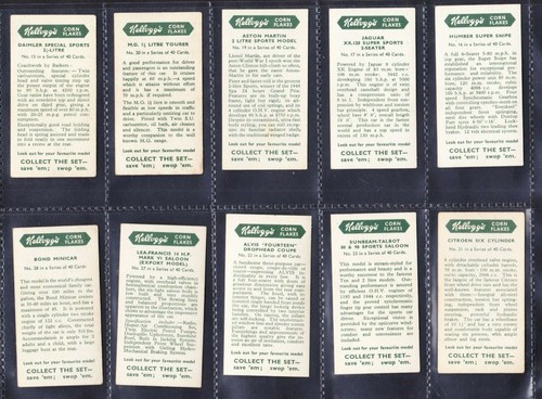 1949 KELLOGGS MOTOR CARS COL & B/W- COMPLETE YOUR SET, SELECT THE CARDS YOU NEED - Picture 92 of 156