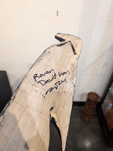 Native carving Indigenous RAVEN 28" DAVID LOUIS signed Original Wall ART Native - Picture 2 of 14