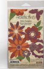 Graphic 45, Hello Fall, Flower Assortment, 45 Pieces