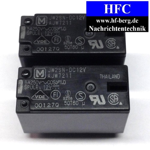 2 Stück JW2SN-DC12V Panasonic Print-Leistungsrelais 12 VDC 530 mW (M3816) - Picture 1 of 5