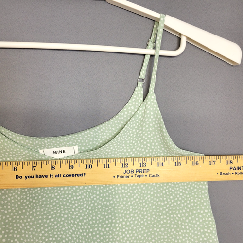 Canotta Mine for Anthropologie camicia donna S verde bianco a pois nuova senza etichette - Foto 8 di 11