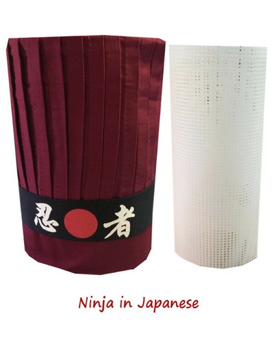 Hibachi Chef Hat Set Japanese Steakhouse Grill House Chef Uniform Chef Hat Sets - Picture 4 of 13