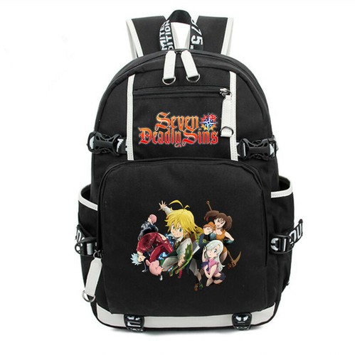Anime Seven Deadly Sins Rucksack Schulranzen Kids Men Backpack Laptop Bags 17'' - Picture 7 of 12