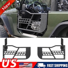 For 1997-2006 Jeep Wrangler Tj 2-door Tube Half Doors With Side View Mirror New