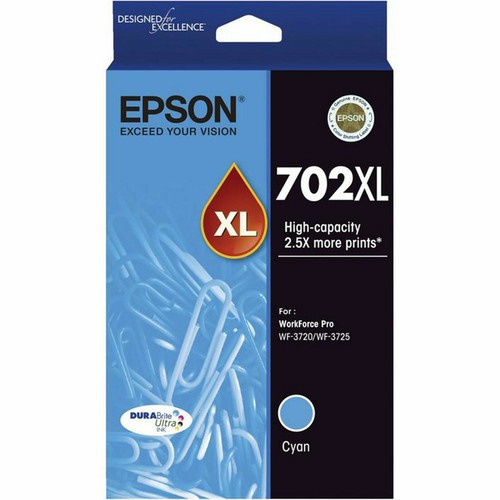 Genuine Original Epson 702XL Ink Cartridge For WorkForce Pro WF-3720 WF-3725 - Picture 5 of 7