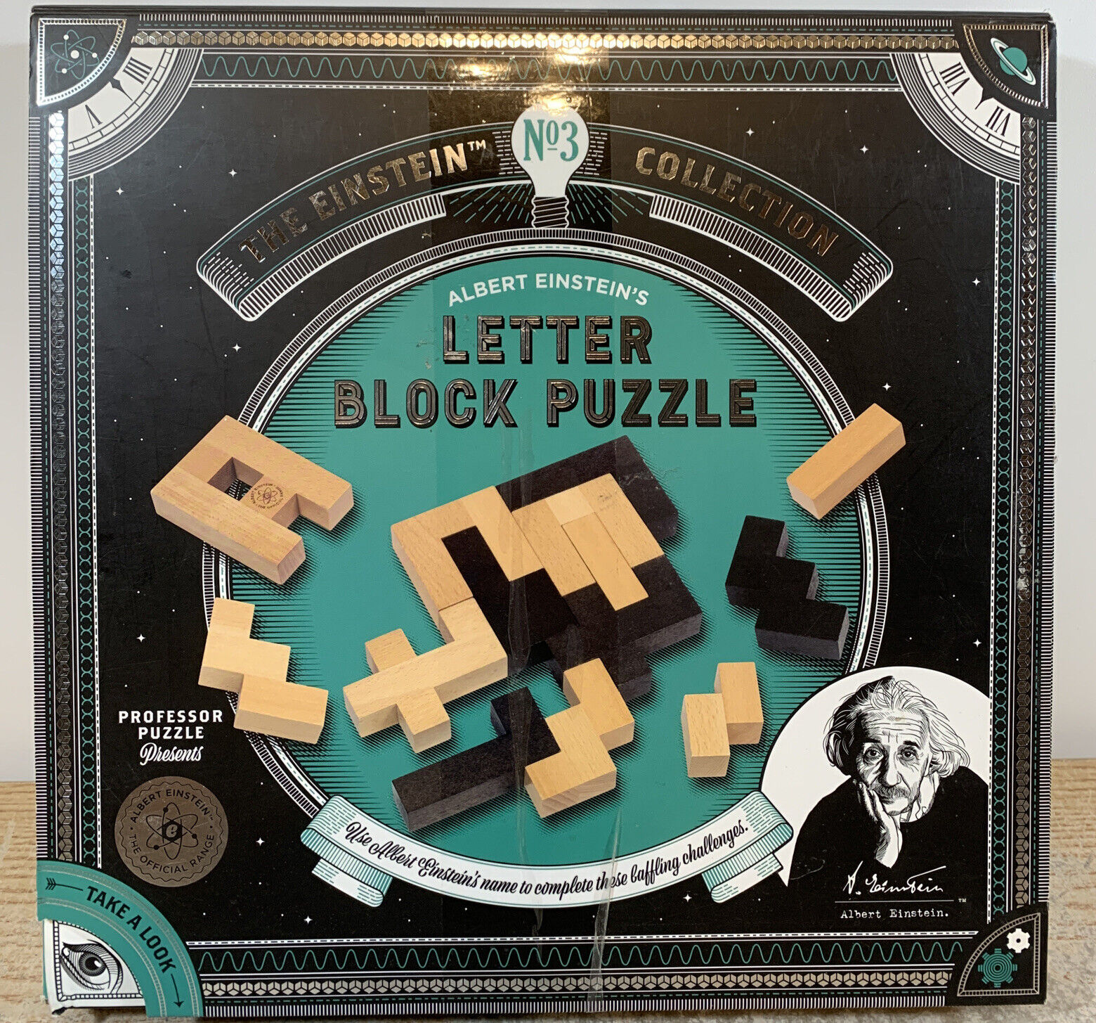 Letter Block Puzzle Albert Einstein # 3 Logic Game