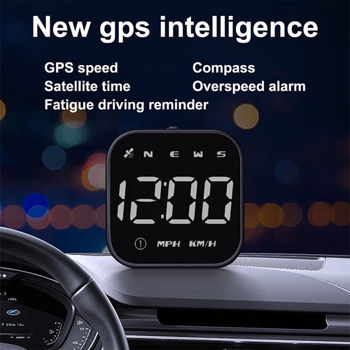 Universal GPS Speedometer Car Motorcycle HUD MPH Digital Display Overspeed Alarm - Picture 5 of 13