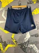 Umbro Vintage Football Soccer Shorts Blue Polyester Men Size 32 ig93