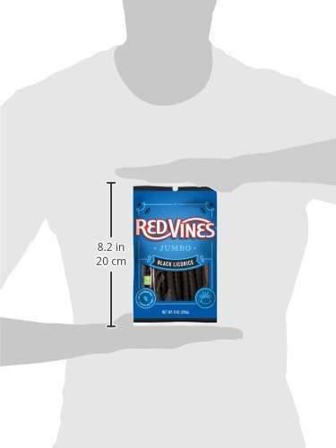 Red Vines Black Jumbo Licorice Twists 8oz Bag 12 Pack - Picture 4 of 4