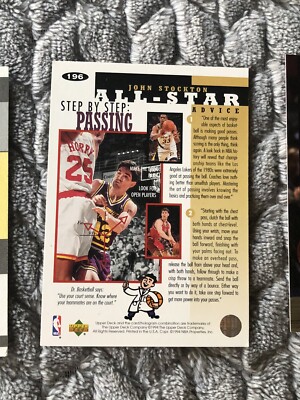 John Stockton Upper Deck 1994 Card #196 Utah Jazz All-Star Advice
