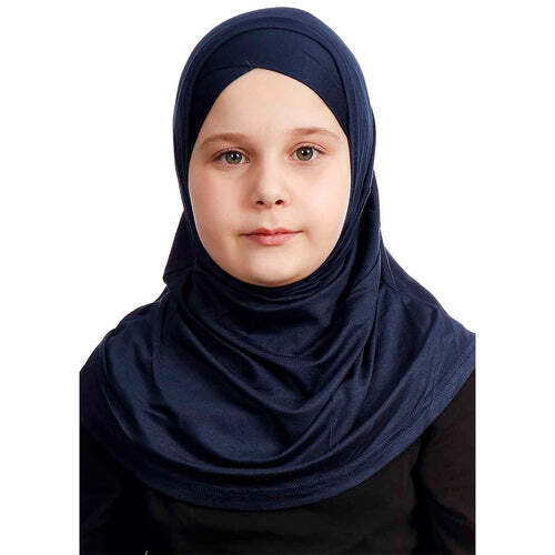 Turkish Girls' Muslim Islamic Scarf Practical Ecardin - Hijab Headscarf for Kids - Picture 3 of 24