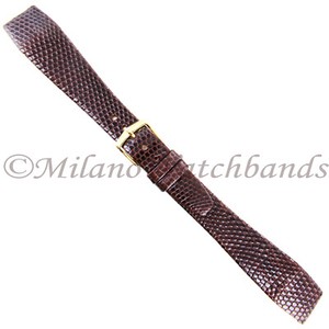 20mm-Hirsch-Brown-Genuine-Lizard-Unstitched-Open-Ended-Mens-Watch-Band-LONG