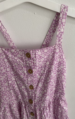 Cat & Jack - Girls Purple Floral Swing Dress Sleeveless Size L(10/12) New - Picture 2 of 8