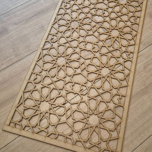 Geometric Arabic Decorative Screen Radiator Cabinet Panel Wall 3/6mm MDF 0176 - Picture 3 of 14